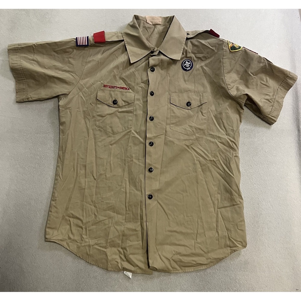 Vintage Boy Scouts Of American Shirt Men's XL San Diego Imperial Council Patch